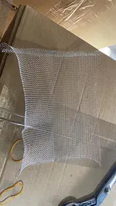 malha de arame tricotada de metal em aço inoxidável para fazer bolsa portátil para caminhadas ao ar livre