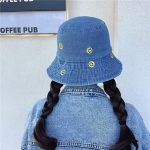 Sombreros de cubo baratos para niñas y damas estudiantes sombrero de <span class=keywords><strong>pescador</strong></span> Primavera Verano cara sonriente lindas gorras de vaquero femeninas personalizadas bien - Product Image 4