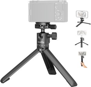 <span class=keywords><strong>SmallRig</strong></span> Mini trípode de escritorio portátil, trípode de mesa pequeño compacto de aleación de aluminio con cabeza de bola 360, tornillos 1/4 rápidos - Product Image 1