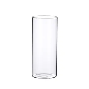 כוס זכוכית מותאמת אישית מינימליסטי צינור רוח ישר אור וכוס קפה דקה