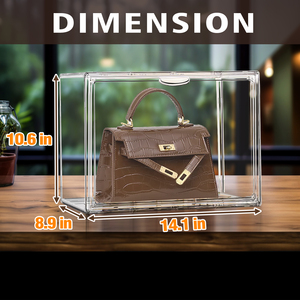 DAYOOH Présentoir Boîte de Rangement à Main Transparente Hot Selling pour Sacs à Main, Rangement en Acrylique Transparent pour Sacs à Main - Product Image 2