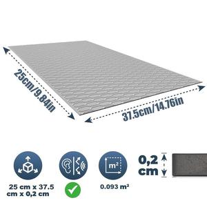 Mat d'<span class=keywords><strong>isolation</strong></span> <span class=keywords><strong>phonique</strong></span> <span class=keywords><strong>et</strong></span> <span class=keywords><strong>thermique</strong></span> en butyl pour échappement, capot <span class=keywords><strong>et</strong></span> ailes de voiture, 394 mil, 10 mm, 16,36 pi² - Product Image 2