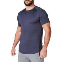 T-shirt de sport tricoté pour homme, manches courtes, séchage rapide, col rond élastique, gym, course à pied, vente en gros OEM