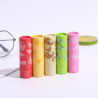 Emballage de conteneur de baume à lèvres en carton kraft biodégradable personnalisé tube de papier Push up
