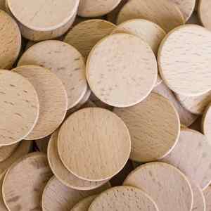 Custom Round Beech <b>Wood</b> <b>Slices</b> Tokens Unfinished Solid Wooden Square Coins for Brand Promotion Gifts DIY Chip Manufacture - Product Image 1
