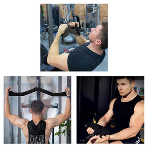 En stock : Accessoire barre de traction dorsale pour machine à câble, pour entraînement du dos, équipement de fitness pour salle de sport à domicile, en acier et caoutchouc - Product Image 6