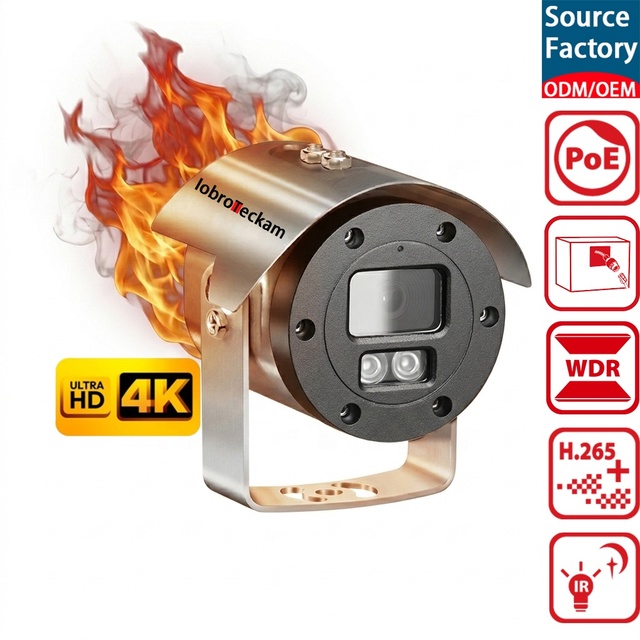 8MP Explosion-proof Bullet Network Camera 4K CCTV Security Camera Anti-corrosion Stainless Steel IP Camera for Oil Gas Industry