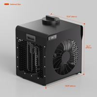 Refroidisseur d'eau portable mini 1HP noir 110V/220V pour bain de glace extérieur avec pompe, pour thérapie par bain d'air/acrylique