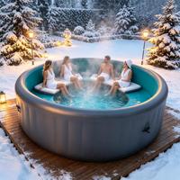Piscine gonflable ronde SK personnalisée en PVC 2x1m avec sièges, jacuzzi gonflable pour jardin, prix usine