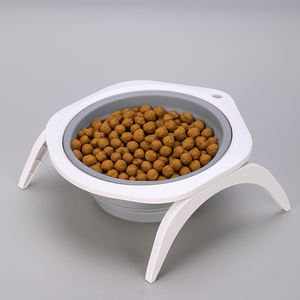 Mangkuk anjing dapat dilipat Logo kustom mangkuk makanan hewan peliharaan bepergian portabel dengan TPE mangkuk air anjing untuk kucing - Product Image 5