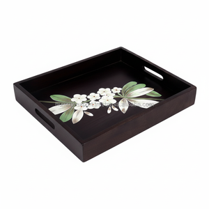 Elegant Wooden Meena Tray For Serving Organizing Or Displaying Your Favorite <b>Household</b> <b>Items</b> in Style - Product Image 1