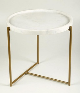 Ensemble de table basse en laiton, cylindre rond en métal martelé Unique, meubles de maison pour le salon et le hall - Product Image 6