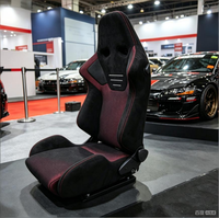 Siège de jeu simulateur de course S-R6 classique rouge enveloppé, avec support robuste