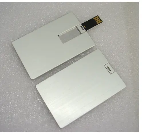 Clé USB en métal pour carte de crédit bancaire 8 Go 16 Go 32 Go avec impression de logo ou laser