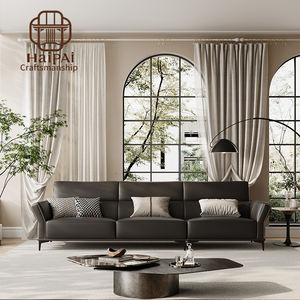 أريكة فاخرة عالية الجودة من الجلد مع كرسي استرخاء للاستخدام في غرف المعيشة بالفنادق من شركة تصنيع الأثاث الصينية - Product Image 4