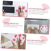 Tapis de souris repose-poignet 3D bricolage sur mesure petit tapis de souris en forme de patte de chat Base en caoutchouc souple en silicone tapis de souris pour le travail de bureau