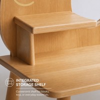 Table escargot en bois Chuangjin 94 cm, bureau d'activités Montessori avec miroir et étagère pour maternelle et crèche, vente en gros