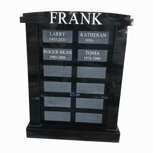 Banc de cendres en granit autoportant, Double niche, conception de pierre tombale, 48 - Product Image 6