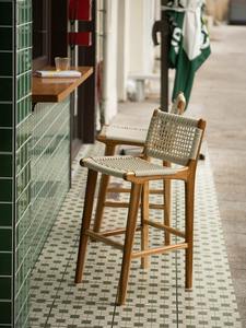 Entrée indonésienne île nordique chez l'habitant <span class=keywords><strong>bar</strong></span> <span class=keywords><strong>en</strong></span> bois massif rotin café haute maison salle à manger chaise <span class=keywords><strong>de</strong></span> <span class=keywords><strong>bar</strong></span> - Product Image 2