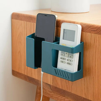 Support mural pour téléphone portable Support pour télécommande Étagère murale multifonctionnelle Boîte de rangement universelle pour hôtel