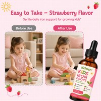 Complément Nutritionnel Liquide Fer pour Enfants Saveur Fraise 2 mL Soutien Vitaminique Quotidien Doux