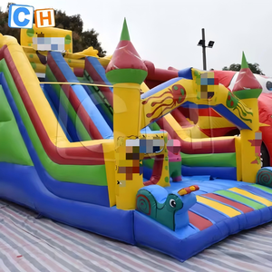 Prix compétitif personnalisation aire <span class=keywords><strong>de</strong></span> jeux extérieure double grand parc aquatique gonflable toboggan fabricant d'équipement - Product Image 4