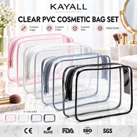 Sac de rangement de voyage écologique, étui transparent imperméable en PVC pour cosmétiques, grande capacité, sac de toilette à fermeture éclair, portable