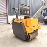 Rouleau compresseur vibrant à double tambour DR600A 450 kg, largeur 600 mm, 20 kN*2, moteur essence Honda GX270