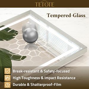 LED Mirror Featuring a Built-in Digital Alarm Clock, Never Be Late Again with a Time Display Right in Mirror - Product Image 6