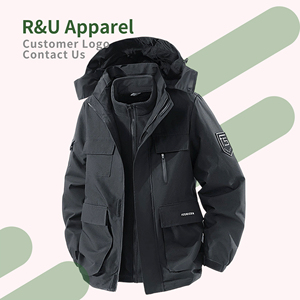 Giacca Outdoor Impermeabile Antivento Foderata in Pile, Abbigliamento da Lavoro Caldo, <span class=keywords><strong>Cappotto</strong></span> da Neve con Tasche Multiple per Escursionismo - Product Image 5