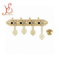 Mécaniques d'accordage de mandoline 4-en-ligne dorées avec boutons décoratifs couleur ivoire – HSXZ-636M