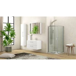 Kamalu K410 moderna cabina doccia ad angolo 90x70 dimensioni 180cm di altezza vetro trasparente porte pieghevoli per bagno o Hotel - Product Image 2