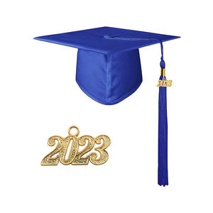 स्नातक समारोहों के लिए विश्वविद्यालय अर्थव्यवस्था रॉयल ब्लू मैट स्नातक गाउन और टोपी - Product Image 4