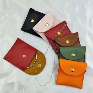 <b>Luxury</b> Small Jewelry <b>Gift</b> <b>Bags</b> Package Snap Button Custom Logo Flap Envelope Earrings Necklace Microfiber PU <b>Bag</b> - Product Image 3