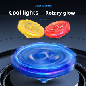 Cool Gloeiend Interactief Plastic Tank Vliegende Schijf Launcher Nieuwe Klassieke Stijl Kinder Gyro Speelgoed Met Botsing Vervorming