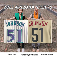 Maillots de baseball 100 % polyester grande taille à séchage rapide et respirants - Corbin Carroll Ketel Marte Randy Johnson Madison Nouveauté 2025