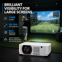 Proyector Láser de Instalación Comercial, 7500 Lúmenes, Contraste de 5,000,000:1, con Control PJLink para Simulador de Golf