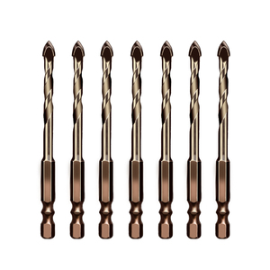 Đa chức năng dài lục giác thẳng khoan bit Bốn lưỡi hợp kim xoắn cho Thủy Tinh Thủy Tinh gạch men Bốn lưỡi hợp kim - Product Image 1