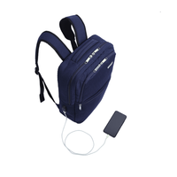 Sac à dos pour ordinateur portable unisexe en PU de haute qualité avec port USB, fermeture éclair étanche, design intelligent pour l'école, capacité de 24 L, fabriqué au Vietnam