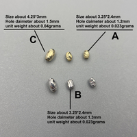 Proveedor de Joyería de Oro Au750 18k 18 Quilates, Cuentas de Oliva, Cuentas Espaciadoras Láser, Fornituras para Collares, Pulseras y Tobilleras DIY
