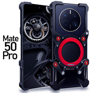 Housse de protection sans cadre en métal aluminium 360 pour Huawei <span class=keywords><strong>Mate</strong></span> 70 60 50 40 RS / 70 60 50 40 <span class=keywords><strong>30</strong></span> Pro Creative Hollow Cover + Lanyard - Product Image 6