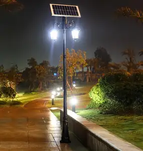 Lampu Jalan Led Tenaga Surya, 25W dengan Lampu Tiang Taman Tahan Air Luar Ruangan Taman Komunitas Villa Ultra 3M Lampu Jalan Perlengkapan Pencahayaan