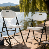 Chaise pliante moderne en plastique avec dossier en fer – Polyvalente pour intérieur et extérieur, idéale pour stades, pique-niques, fêtes, camping et événements sportifs