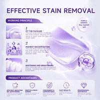 Bandes blanchissantes pour les dents Pap Purple Essence Menthe Rafraîchissante pour une haleine fraîche, éliminent les taches, bandes sèches sans résidus, marque privée