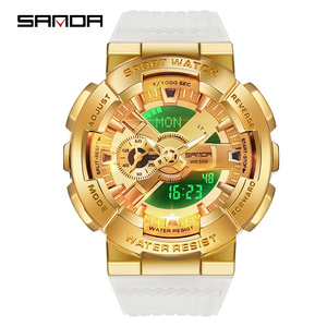 Montre Homme SANDA 9004, Dernière Marque, Nouvelle, Haut de Gamme, Nouveau Design, Prix Bas, Populaire, Meilleur Prix, Multifonctionnelle, Bracelet en Silicone - Product Image 1