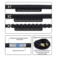 Vente chaude 50FT 100FT tuyau d'arrosage flexible tuyau d'arrosage extensible ensemble de tuyaux d'arrosage