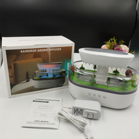 Humidificateur Goutte de Pluie 250ml avec Lumières LED Colorées, Bruit Blanc, Ultrasonique, Diffuseur d'Arômes Électrique pour Chambre et Maison