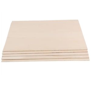 Plaques de contreplaqué naturel brut lisse 100x50x2mm, lot de 10, idéales pour la découpe laser, l'artisanat et le prototypage - Product Image 6