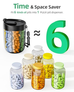 Boîte de rangement transparente pour pilules en plastique de qualité alimentaire, étanche à l'humidité, organisateur de médicaments pour pilules et vitamines, vente en gros - Product Image 5