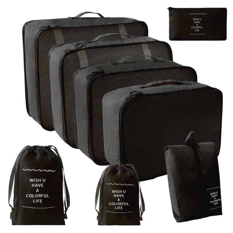 Ensemble de 8 manchettes noires, ensemble de sept pièces, petite pochette